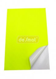 A4 Fluorescent Lemon Label Sheets, 75 Sheets (A4STCL75S)