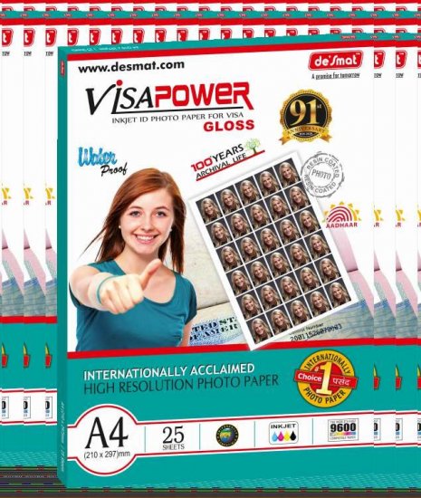 Visa Power A4 Satin, 260 GSM, 25 Sheets (A4VISAPOWER260S-BP-25S)