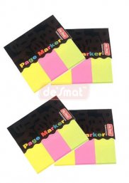 3-Colour Fluorescent Sticky Markers, 25 x 76 mm, 40 Sheets (PM31340S)