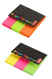 3-Colour Fluorescent Sticky Markers, 25 x 76 mm, 80 Sheets (PM31380S)