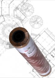 Plain Plotter Paper Roll, 457 mm Wide, 80 GSM, 2 in Core (PPC2-80-45745)