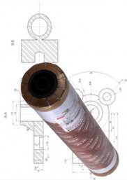 Plain Plotter Paper Roll, 914 mm Wide, 80 GSM, 2 in Core (PPC2-80-91445)