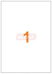 A4 Shipping Label, 1 per Sheet, 210 x 297 mm (A4ST100)