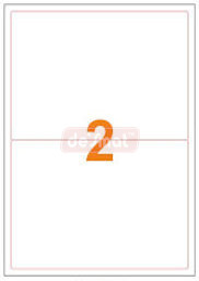 A4 Shipping Labels, 2 per Sheet, 199.6 x 143.5 mm (A4ST2)
