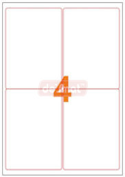 A4 Parcel Labels, 4 per Sheet, 99.1 x 139 mm (A4ST4)