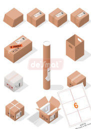 A4 Parcel Labels, 6 per Sheet, 99.1 x 93.1 mm (A4ST6)