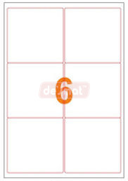 A4 Parcel Labels, 6 per Sheet, 99.1 x 93.1 mm (A4ST6)