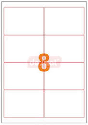 A4 Parcel Labels, 8 per Sheet, 99.1 x 67.7 mm (A4ST8)