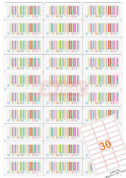 A4 Address Labels, 30 per Sheet, 64 x 26.7 mm (A4ST30)