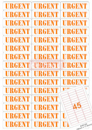 A4 Address Labels, 45 per Sheet, 58 x 17.8 mm (A4ST45)
