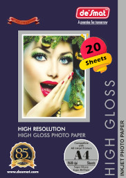 A4 Gloss Inkjet Photo Paper, 210 GSM, 20 Sheets (A4PG210-20S)