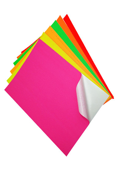 A4 Fluorescent Lemon Label Sheets, 75 Sheets (A4STCL75S)