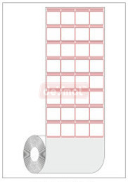 Thermal Transfer Label Roll, 25 x 25 mm, 4 Across (LBL-TT-25254)