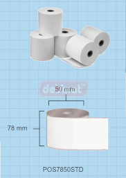 POS Thermal Paper Roll 78 mm x 54 mm Dia, 48 GSM (POS7850STD)
