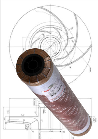 Plain Plotter Paper Roll, 610 mm Wide, 90 GSM, 2 in Core (PPC2-90-61040)