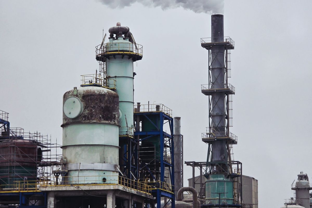 Industrial plant towers