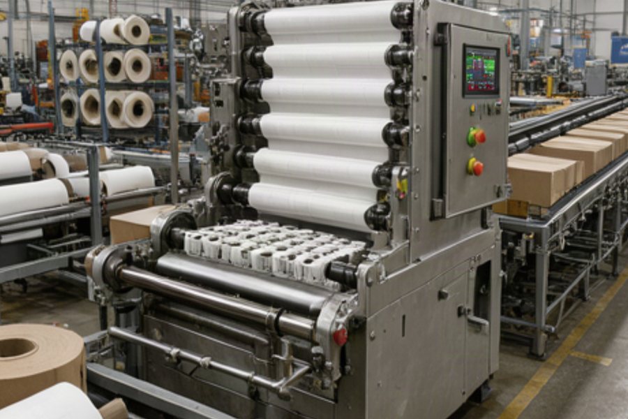 Coating and conversion machinery at a Desmat plant