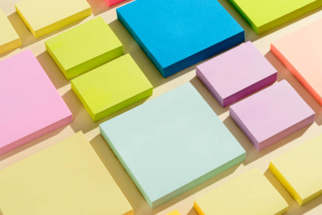 Pastel sticky note pads